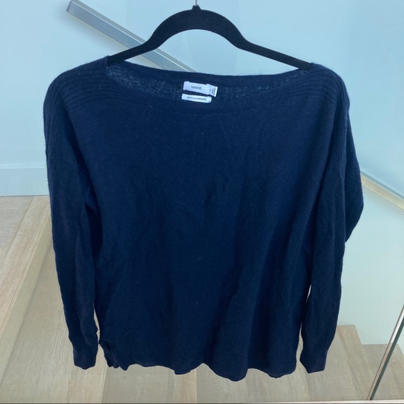 Vince Navy Blue Cashmere Sweater - Picture 1 of 8